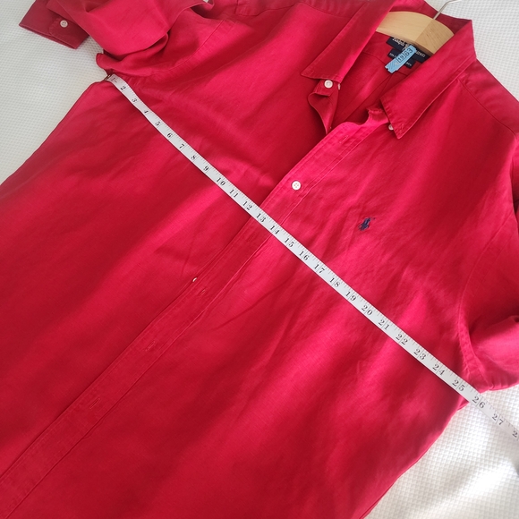 Ralph Lauren Silk And Linen Blend Button Down Shirt - Picture 5 of 10